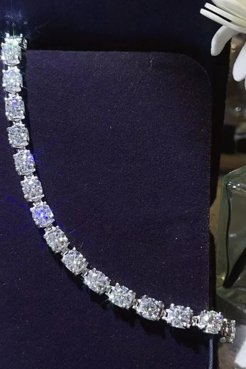 10 Carat Moissanite Platinum-Plated Bracelet - VAleG
