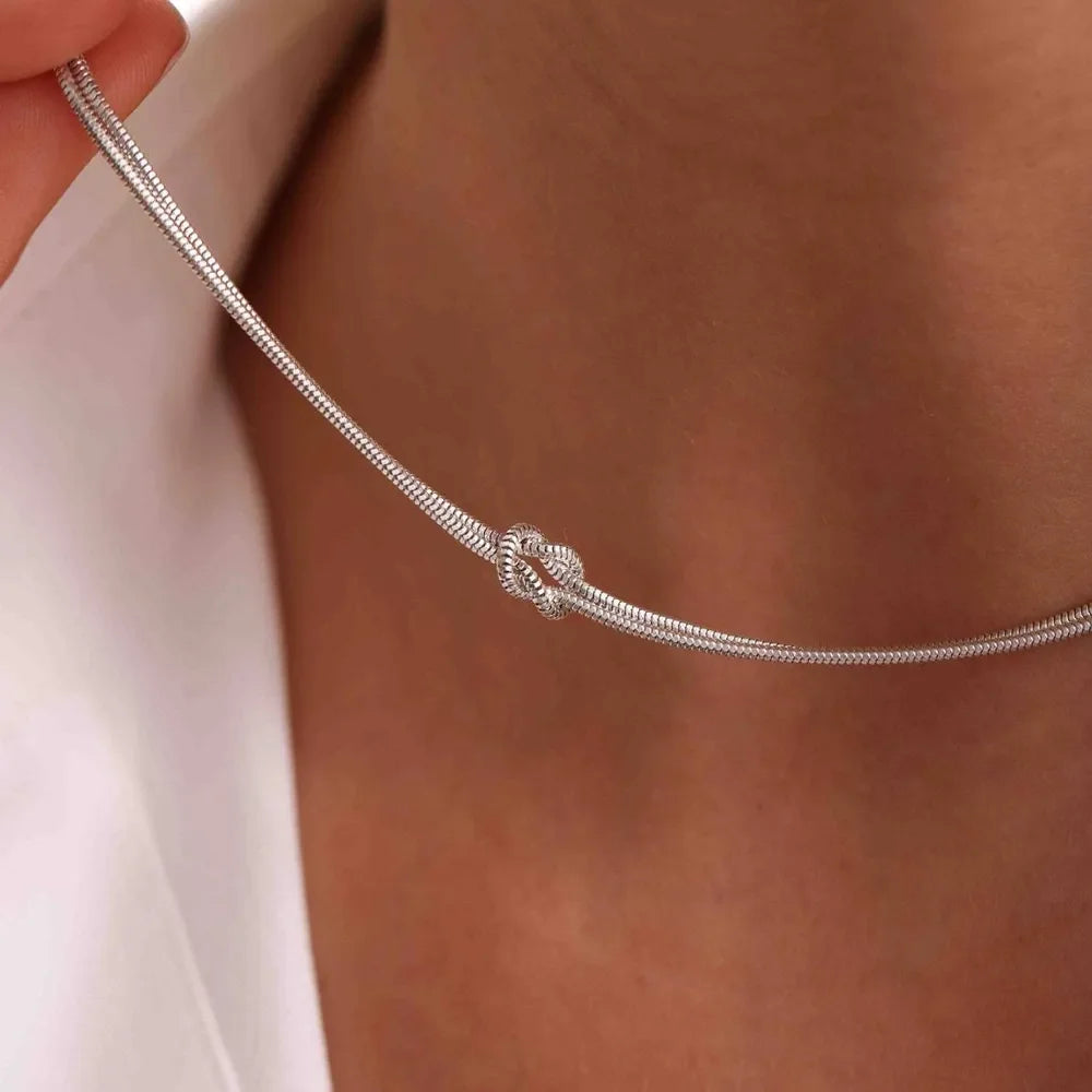Titanium Steel Knotted Necklace - VAleG