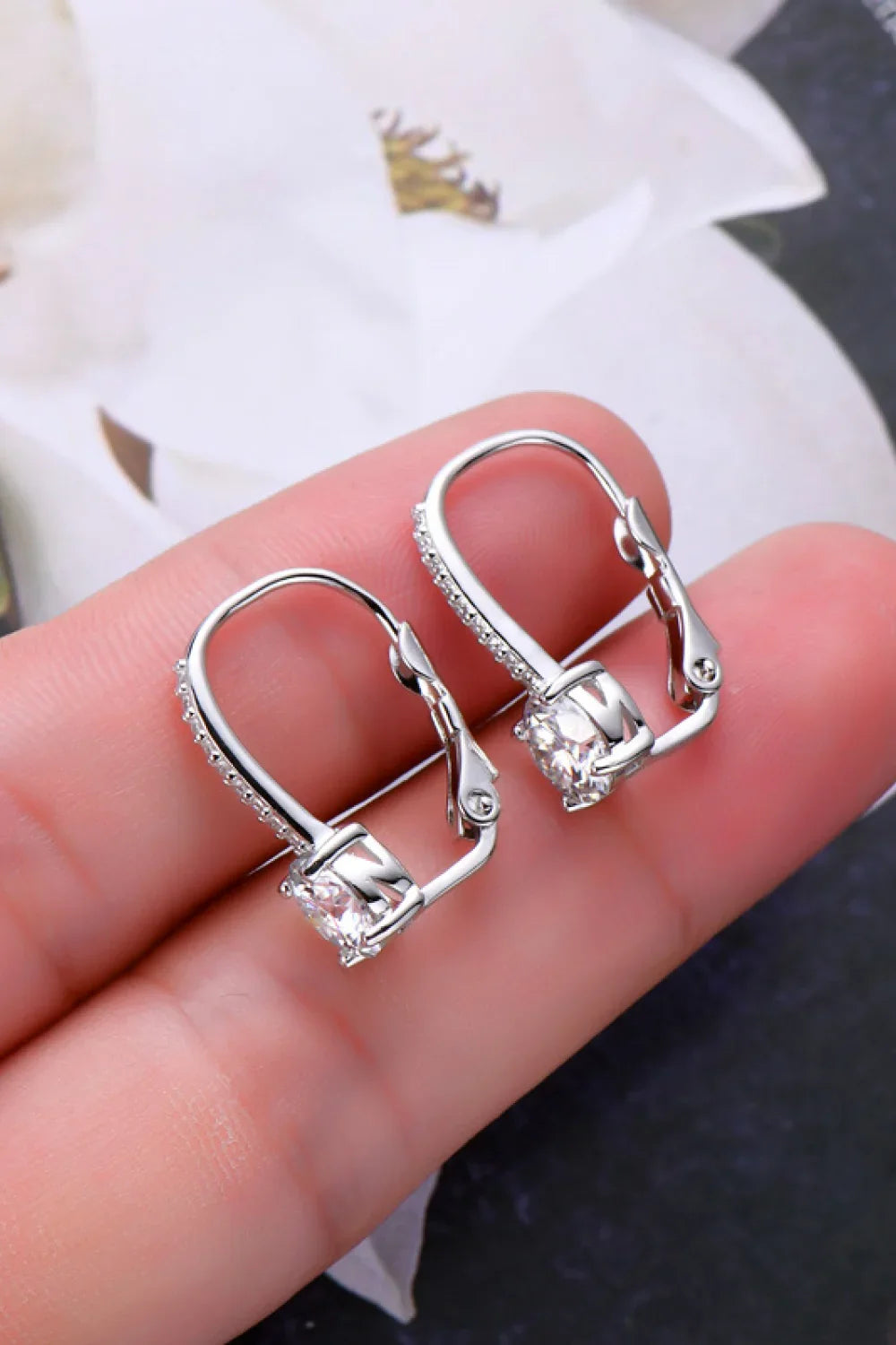2 Carat Moissanite 925 Sterling Silver Earrings - VAleG