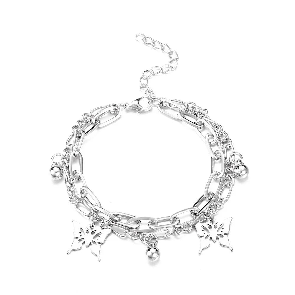 Women's Double-layer Butterfly Beach Anklet - VAleG
