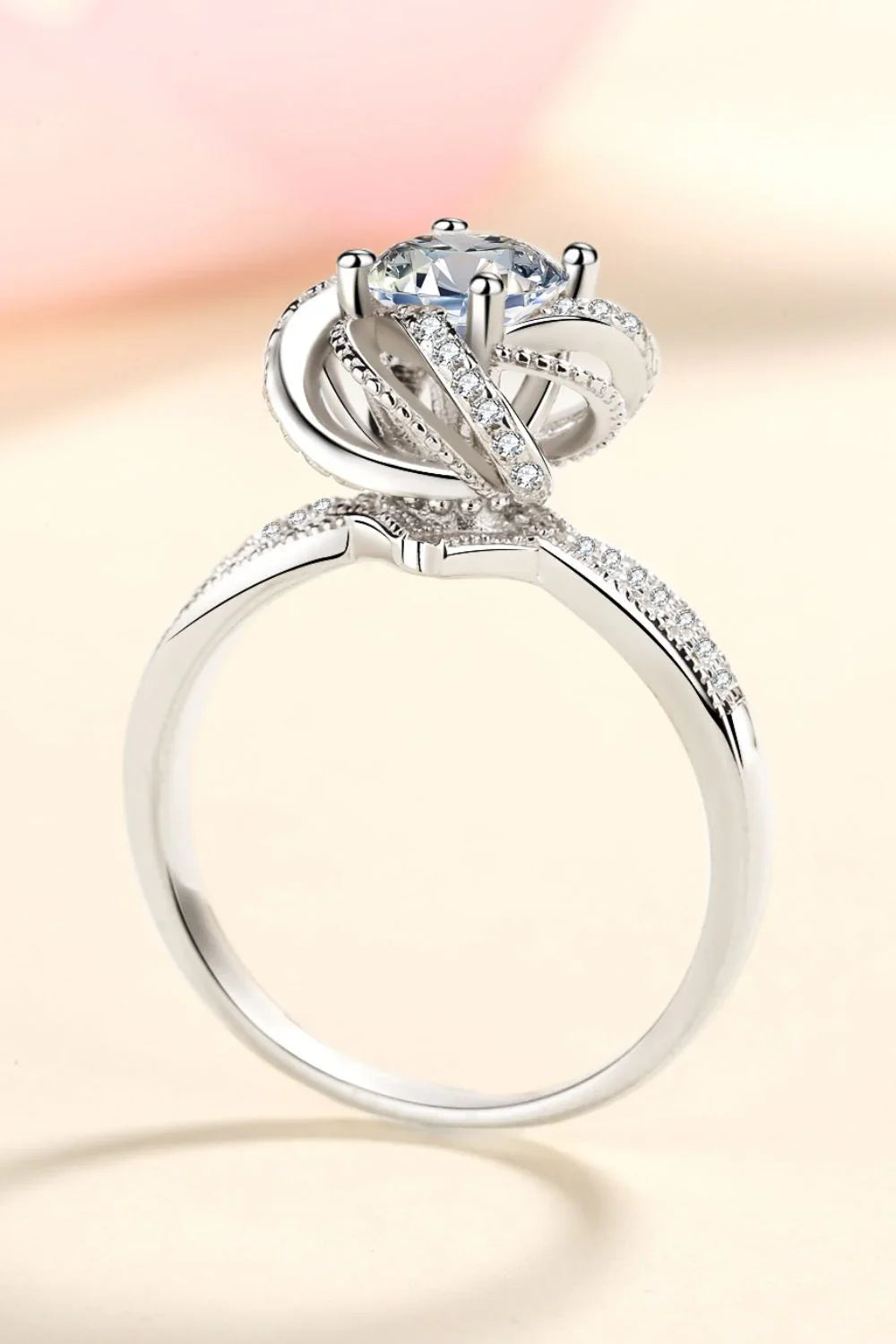 1 Carat Moissanite 925 Sterling Silver Ring - VAleG