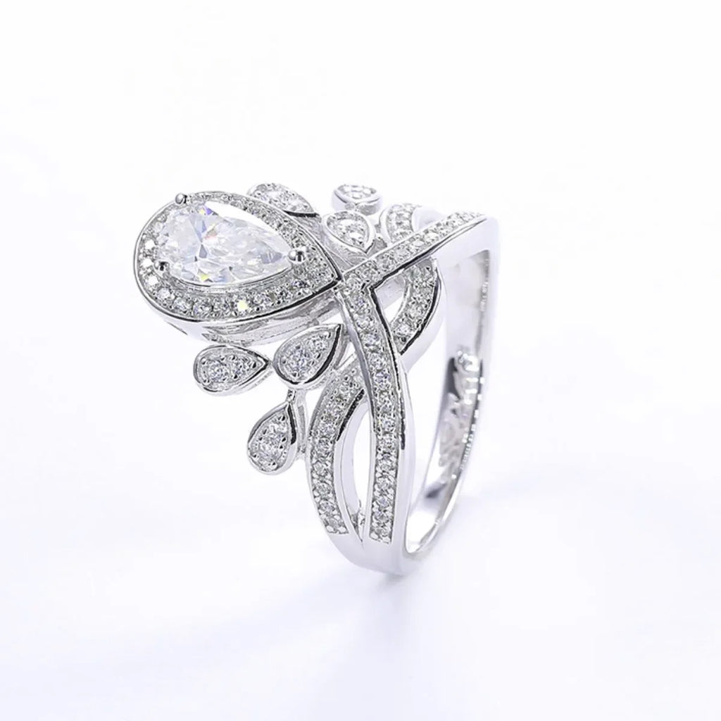 1 Carat Moissanite 925 Sterling Silver Ring - VAleG