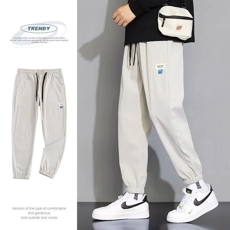 Draping Ice Silk Men's Sports Casual Pants - VAleG
