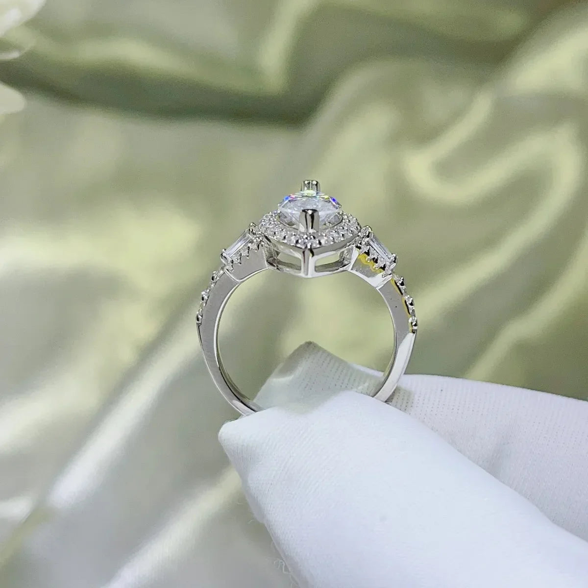 2 Carat Moissanite 925 Sterling Silver Ring - VAleG