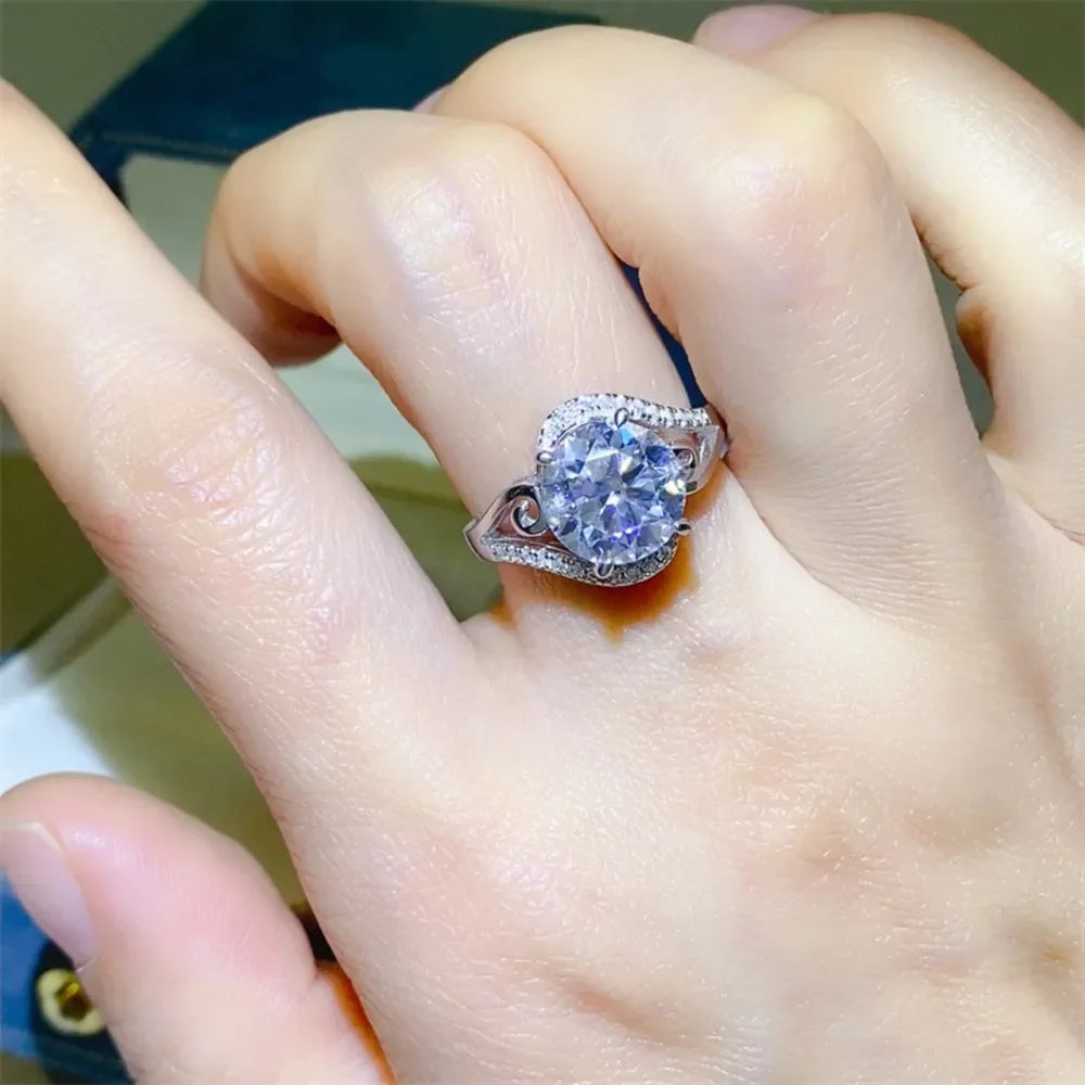 3 Carat Moissanite 925 Sterling Silver Ring - VAleG