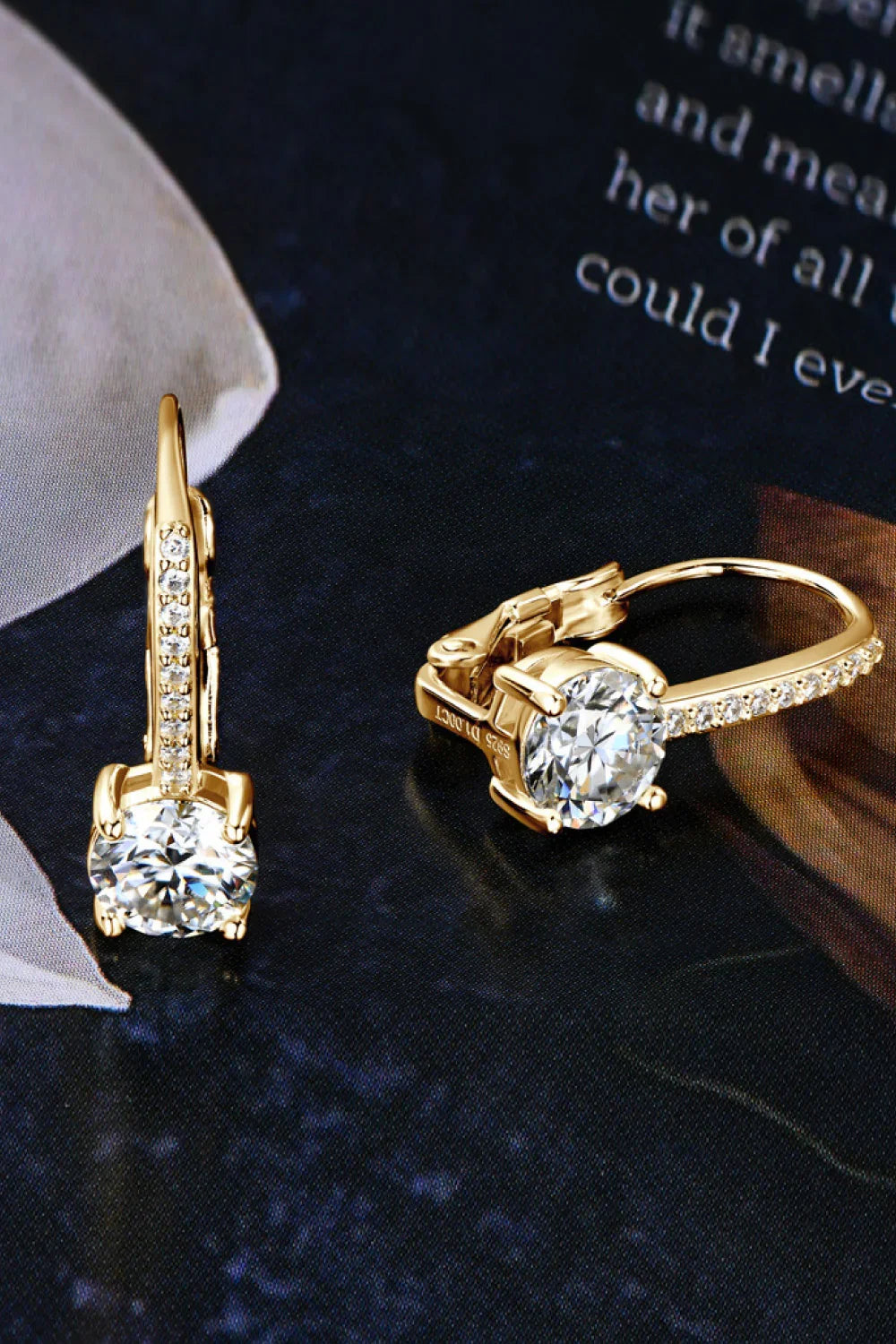 2 Carat Moissanite 925 Sterling Silver Earrings - VAleG