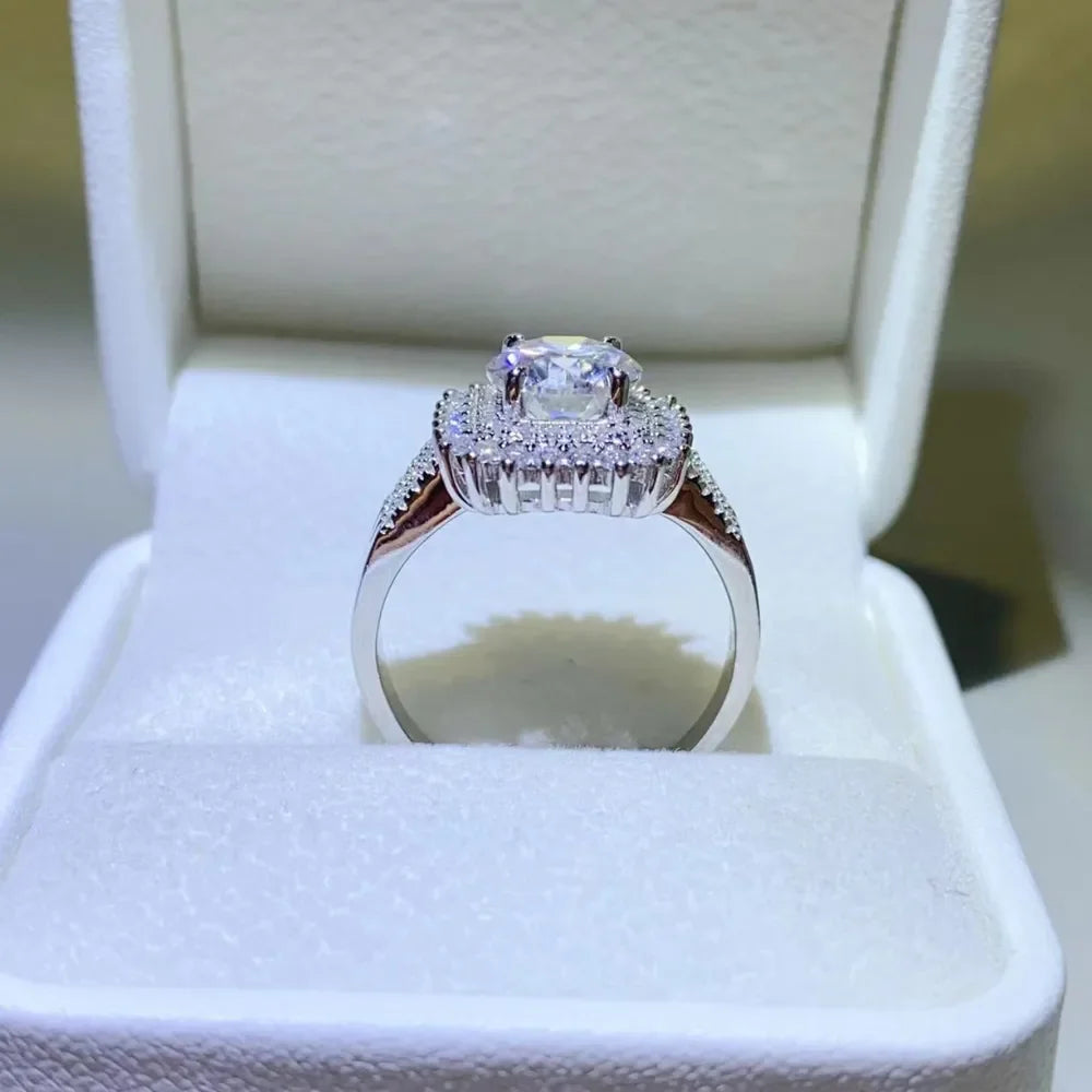 2 Carat Moissanite 925 Sterling Silver Ring - VAleG