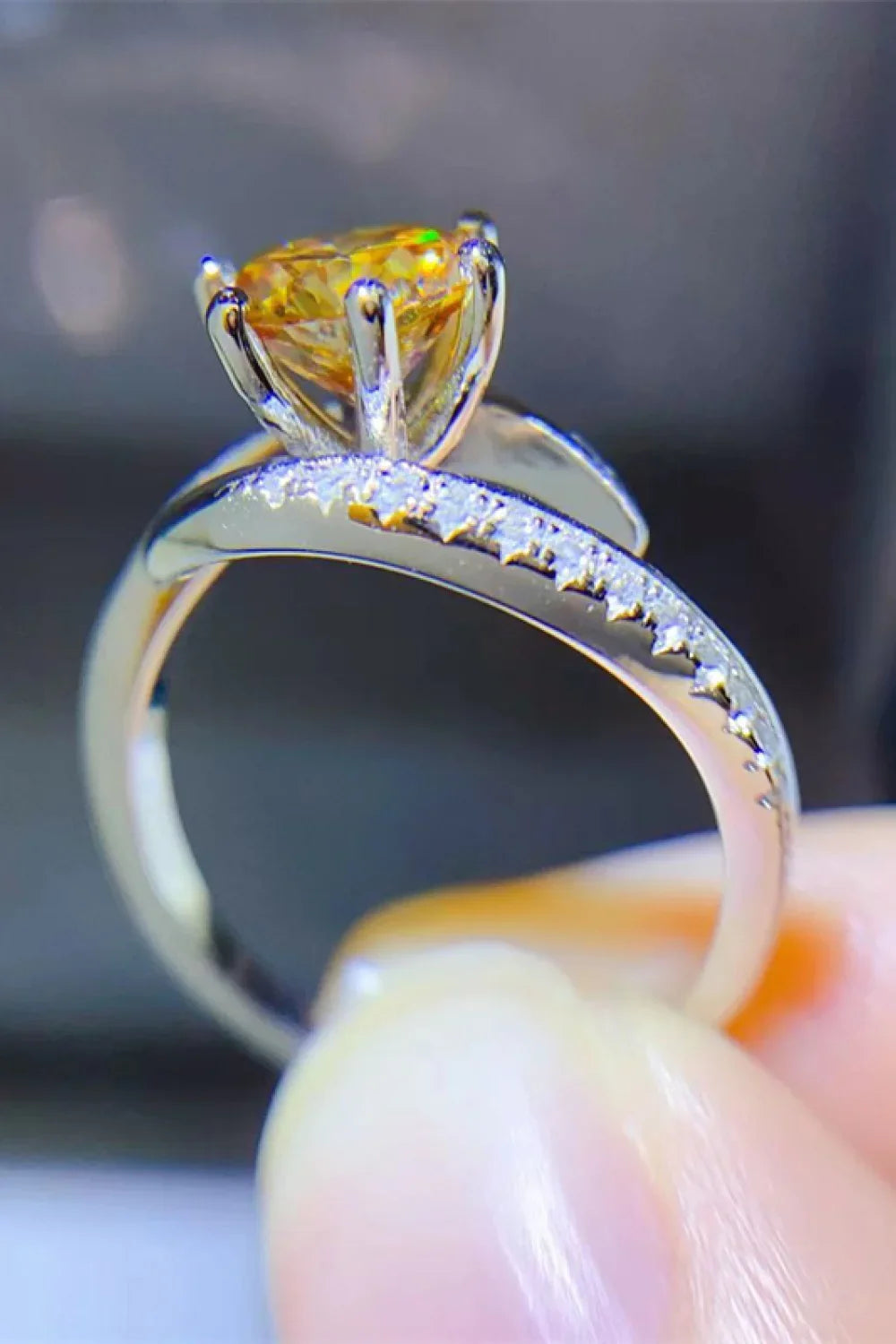 1 Carat Moissanite 925 Sterling Silver Ring - VAleG
