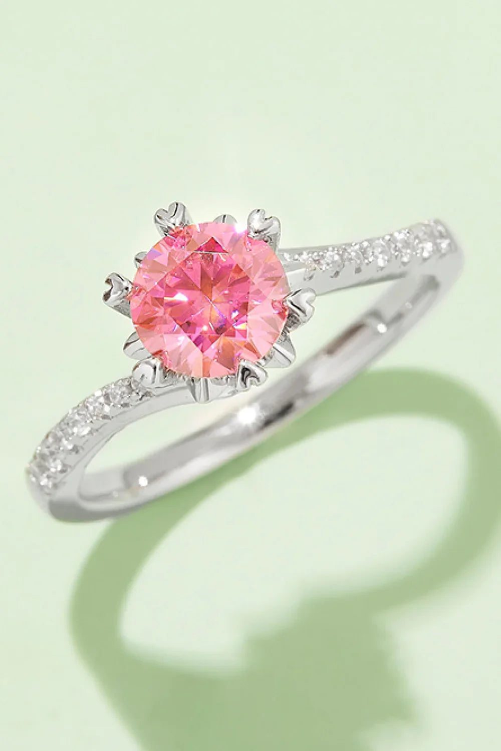 1 Carat Moissanite 925 Sterling Silver Ring - VAleG