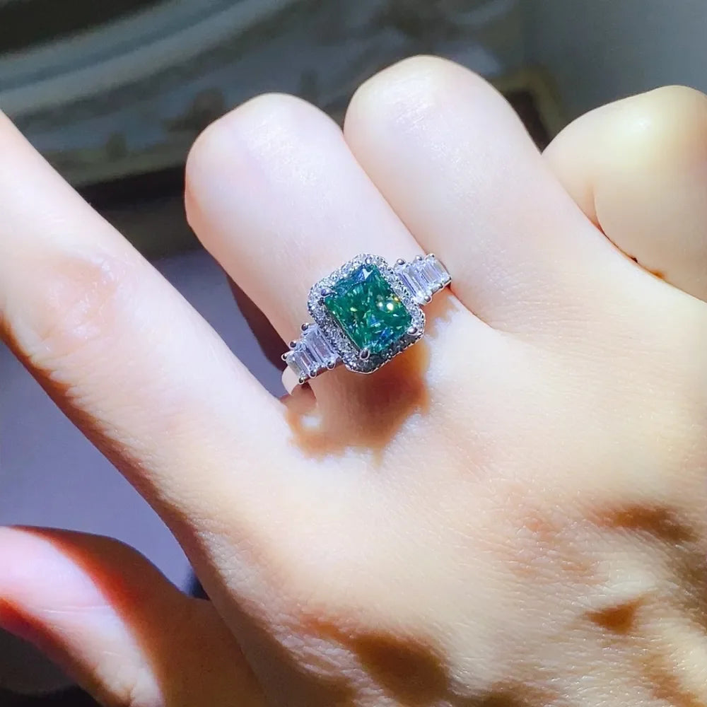 2 Carat Moissanite 925 Sterling Silver Ring - VAleG
