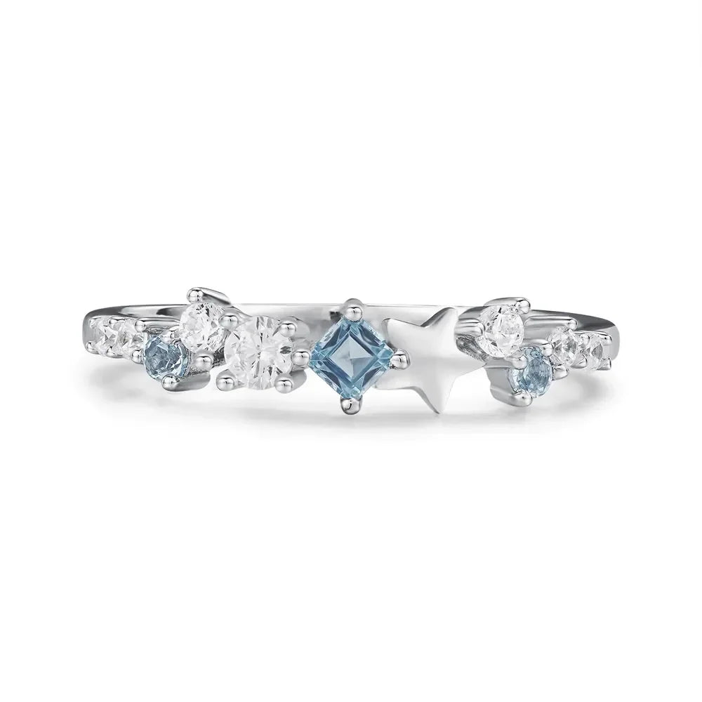 Star Inlaid Zircon Ring - VAleG