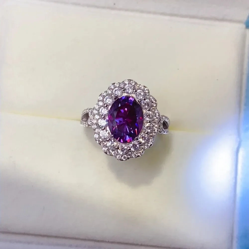 2 Carat Moissanite 925 Sterling Silver Ring - VAleG