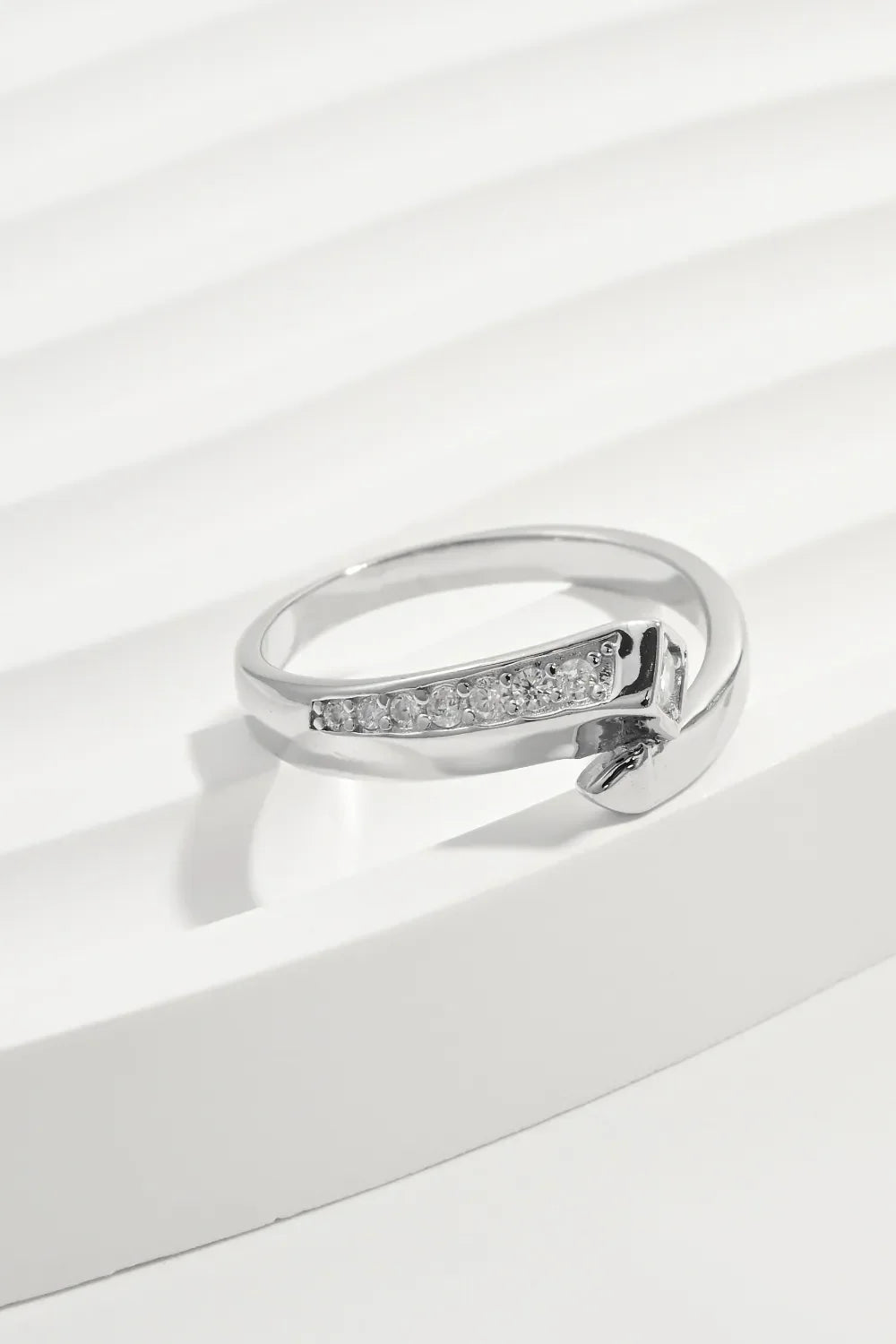 925 Sterling Silver Inlaid Zircon Ring - VAleG