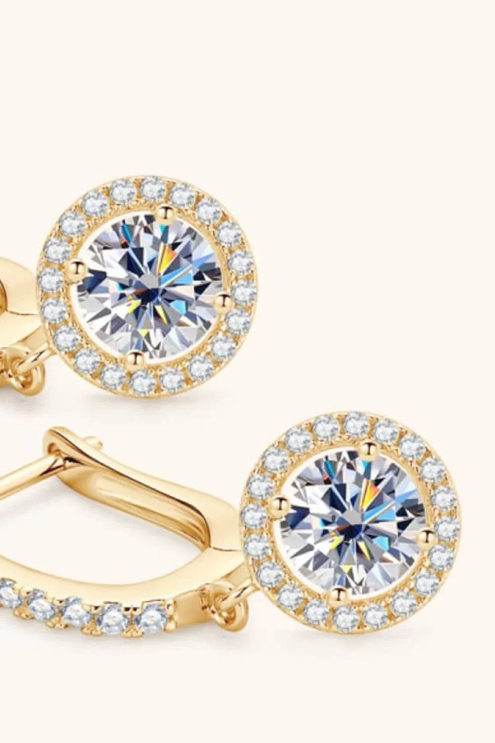 2 Carat Moissanite 925 Sterling Silver Drop Earrings - VAleG