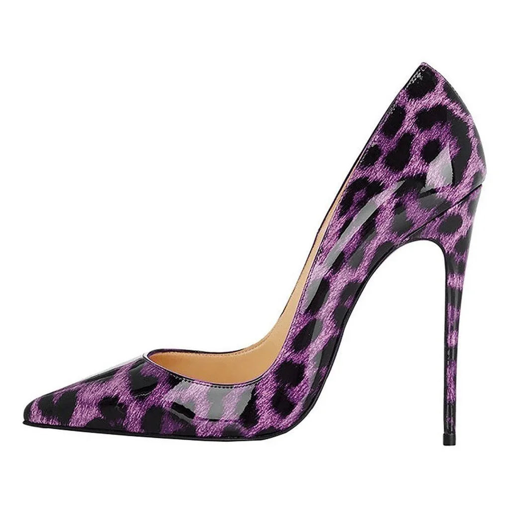 Animal Texture Pointed Toe High Heel Women's Shoes - VAleG