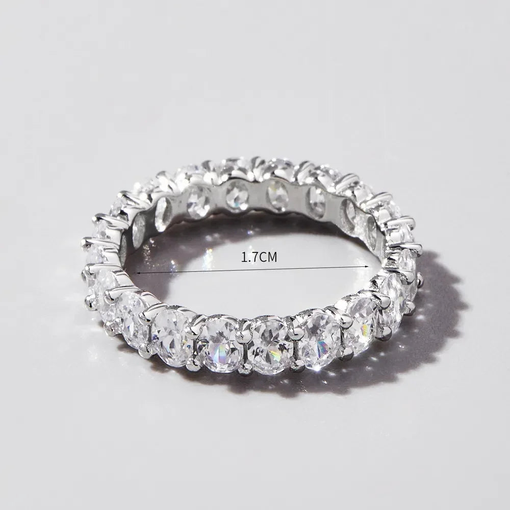 Inlaid Zircon 925 Sterling Silver Ring - VAleG