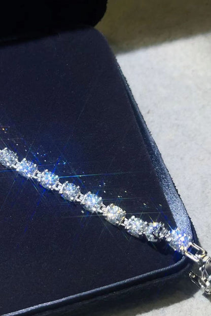 10 Carat Moissanite Platinum-Plated Bracelet - VAleG