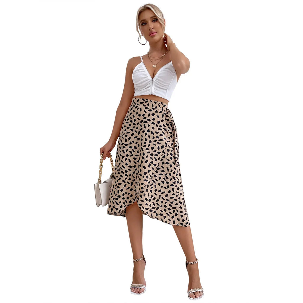 Elegant Polka Dot Print Ladies' Dress - VAleG