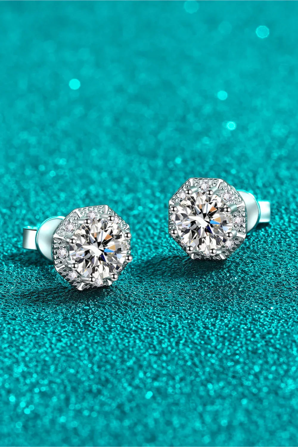 2 Carat Moissanite 925 Sterling Silver Stud Earrings - VAleG