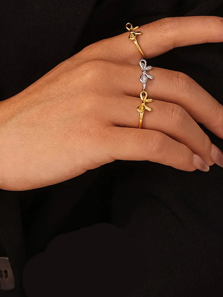 Stainless Steel Bow Ring - VAleG