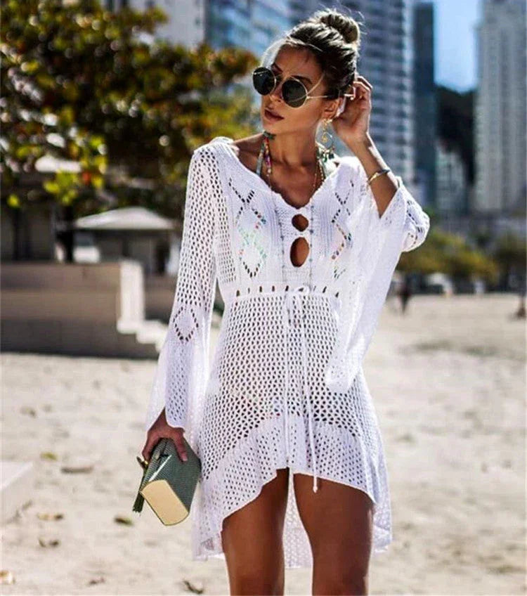 .Bikini Women Swimsuit Cover-up Beach Bathing Beach Dress - VAleG