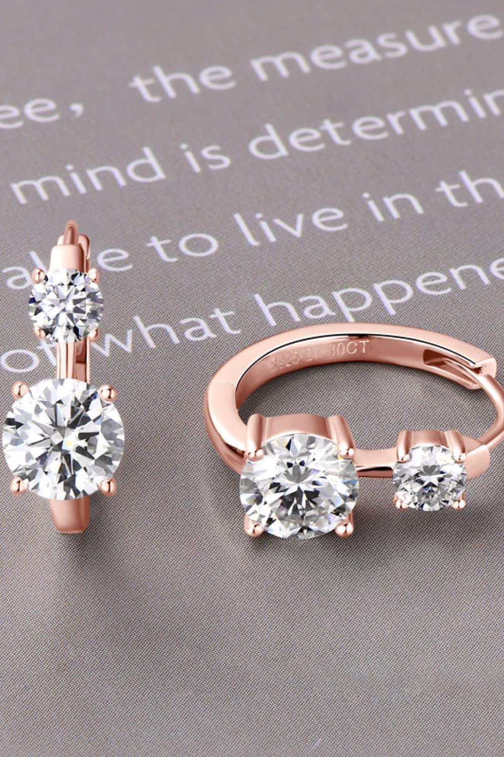 1.3 Carat Moissanite 925 Sterling Silver Earrings - VAleG