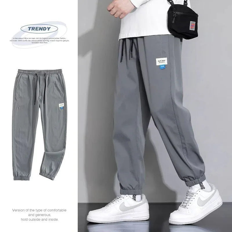 Draping Ice Silk Men's Sports Casual Pants - VAleG