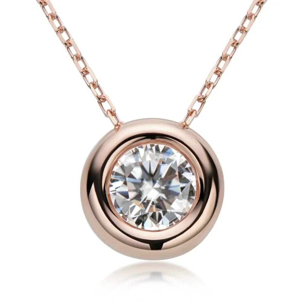 1 Carat Moissanite 925 Sterling Silver Necklace - VAleG