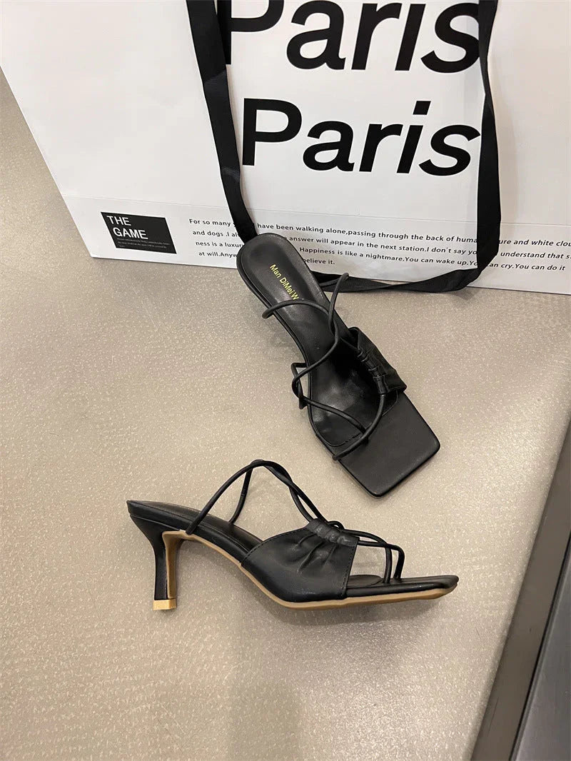 Women's Flip-toe Stiletto Heel Fashion Sandals - VAleG