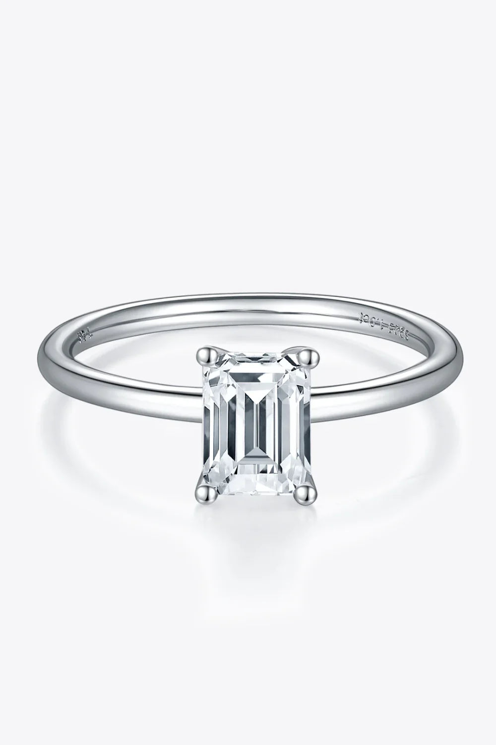 1 Carat Moissanite 925 Sterling Silver Solitaire Ring - VAleG