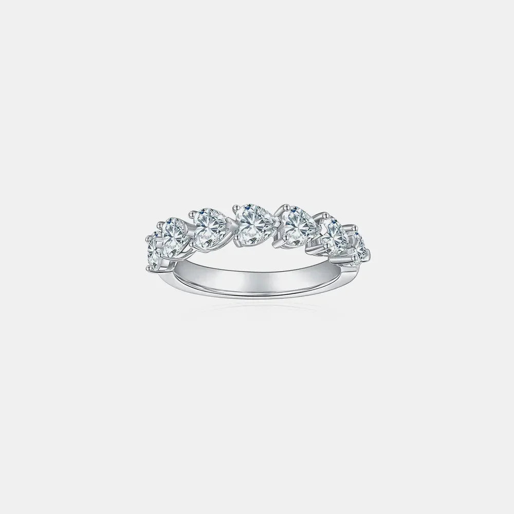 2.1 Carat 925 Sterling Silver Moissanite Heart Ring - VAleG