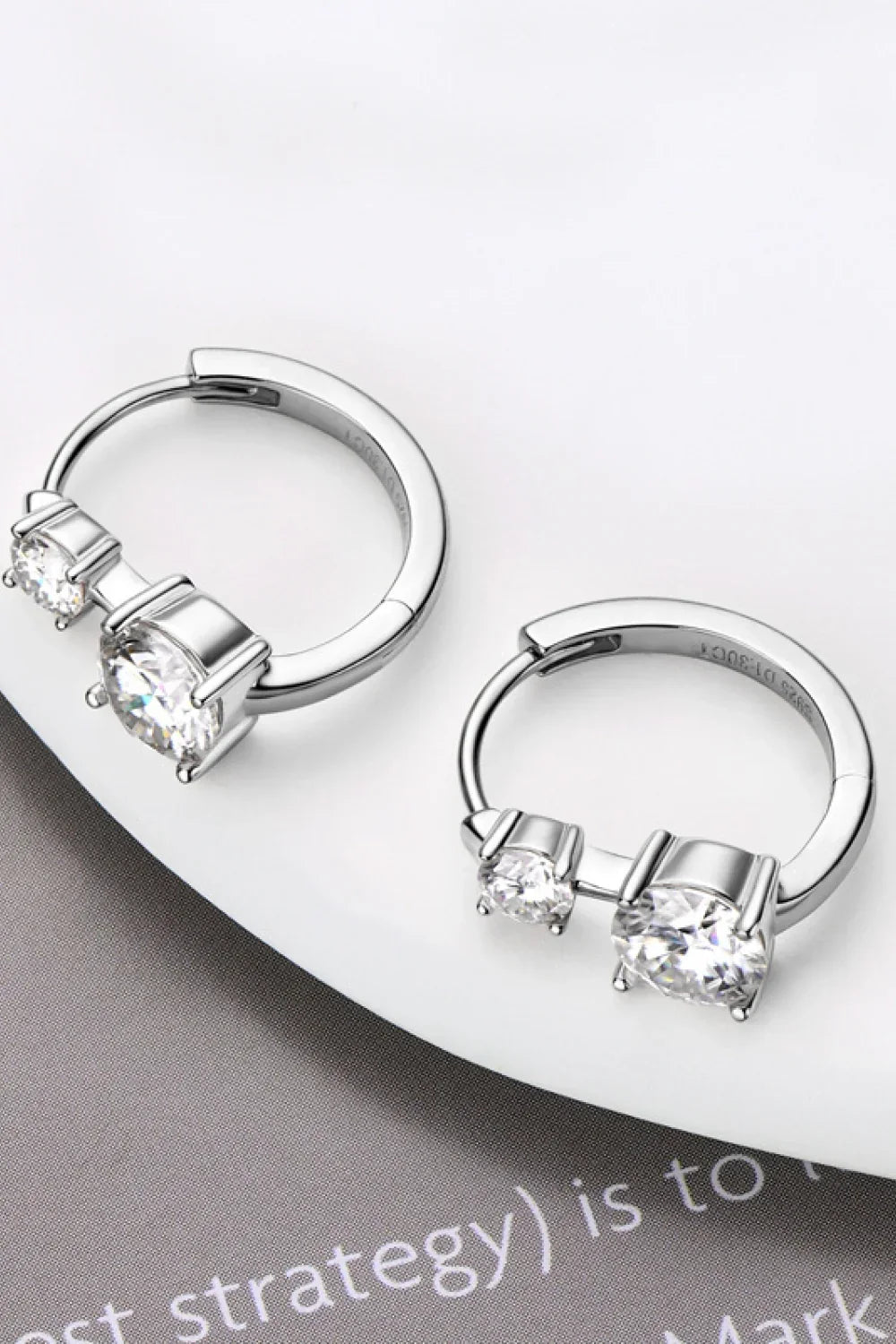 1.3 Carat Moissanite 925 Sterling Silver Earrings - VAleG