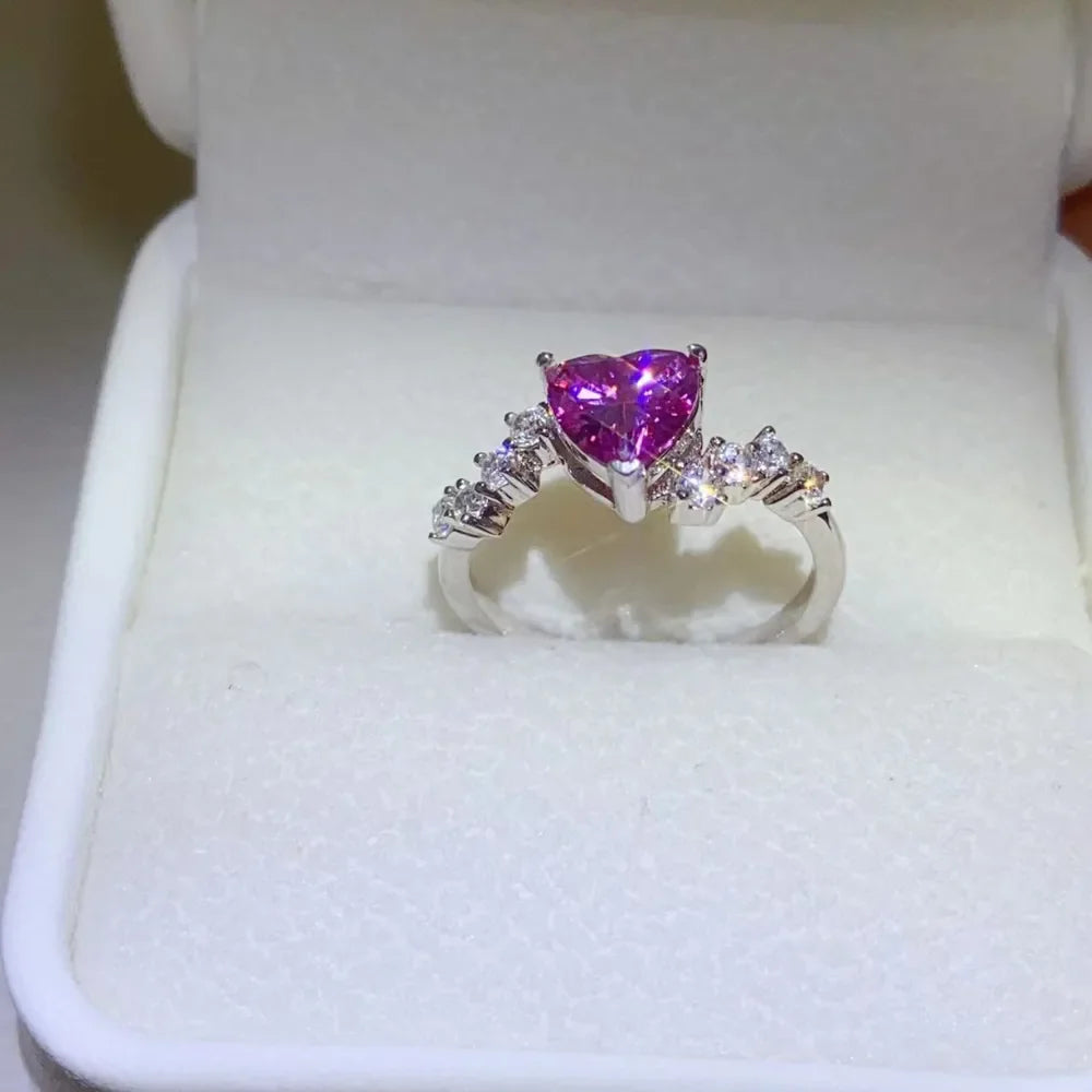 1 Carat Moissanite 925 Sterling Silver Ring - VAleG