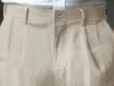 Men's Linen Double Pleated Front Pocket Solid Color Fashion Casual Straight Trousers - VAleG