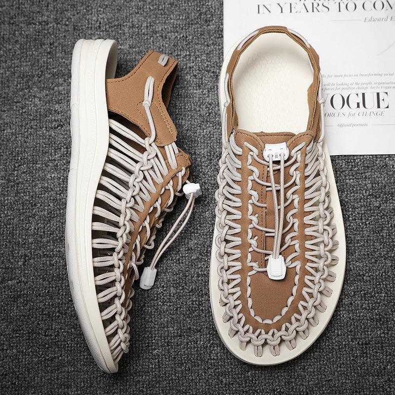 Sandals Woven Men's Casual Beach Couple - VAleG