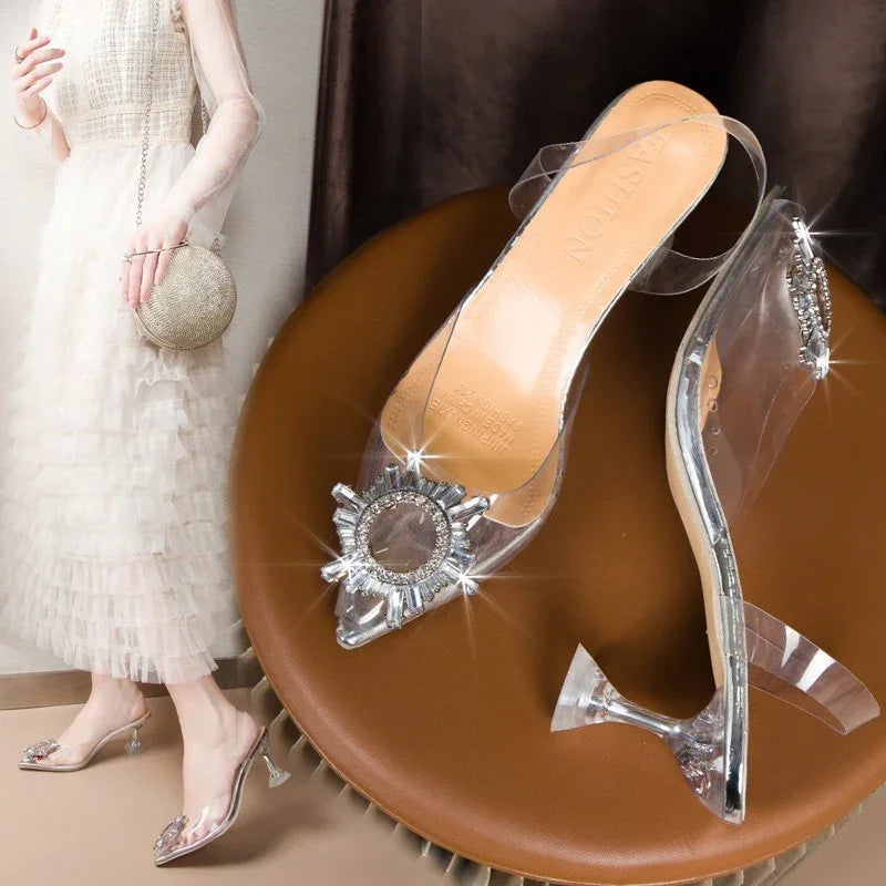Autumn New Fashion Rhinestone Pointed Toe Stiletto Heel High Heels For Women - VAleG