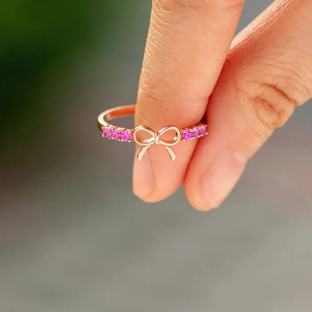 925 Sterling Silver Bow Ring - VAleG