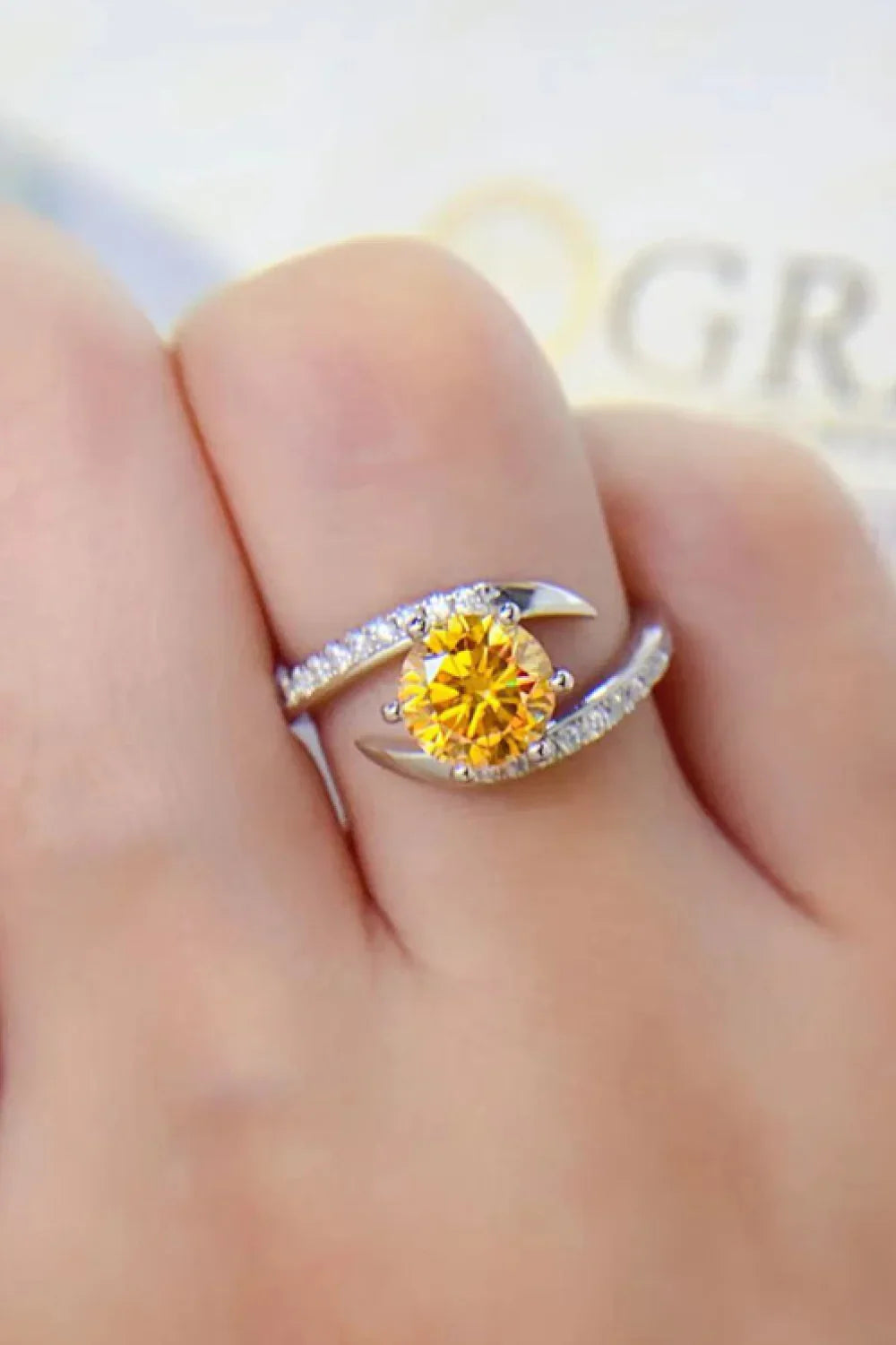 1 Carat Moissanite 925 Sterling Silver Ring - VAleG