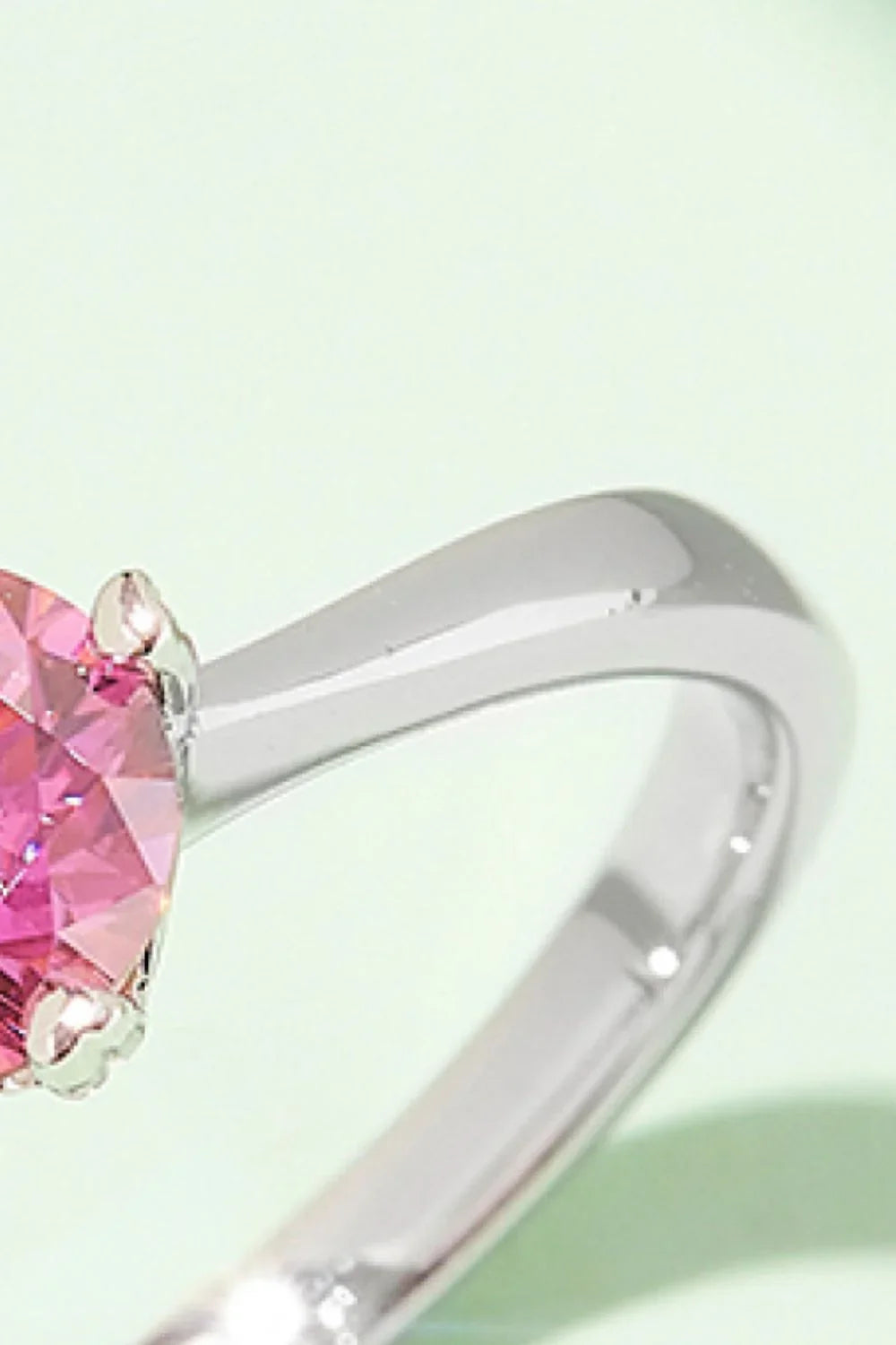 1 Carat Moissanite 925 Sterling Silver Solitaire Ring - VAleG