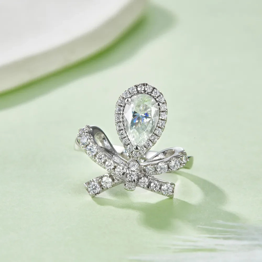 1 Carat Moissanite Zircon 925 Sterling Silver Ring - VAleG