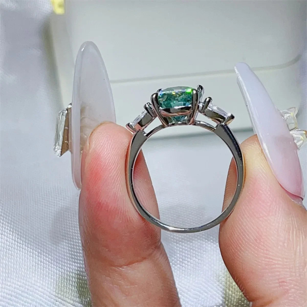 3 Carat Moissanite 925 Sterling Silver Ring - VAleG