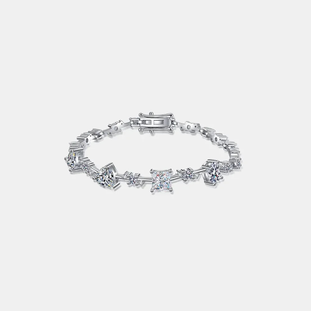 6.2 Carat Moissanite 925 Sterling Silver Bracelet - VAleG