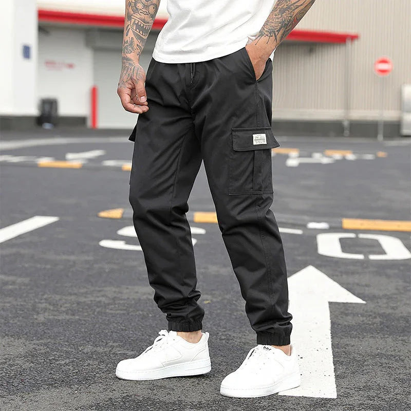 Men's Overalls Loose Casual Cropped Pants - VAleG