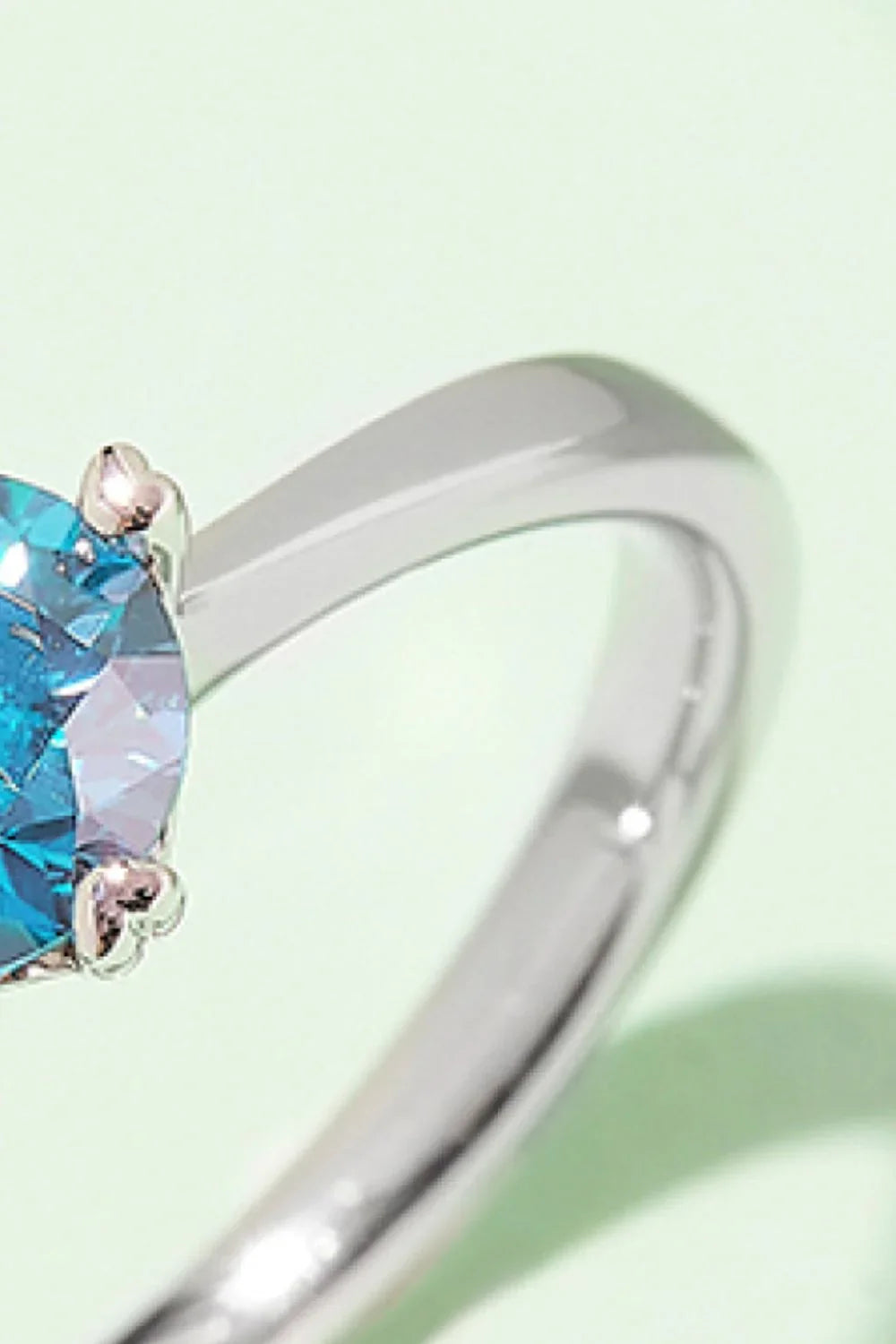 1 Carat Moissanite 925 Sterling Silver Solitaire Ring - VAleG