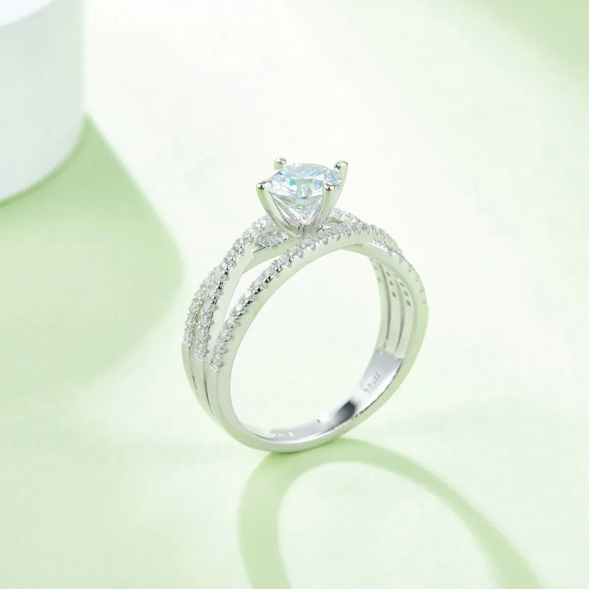 1 Carat Moissanite 925 Sterling Silver Ring - VAleG