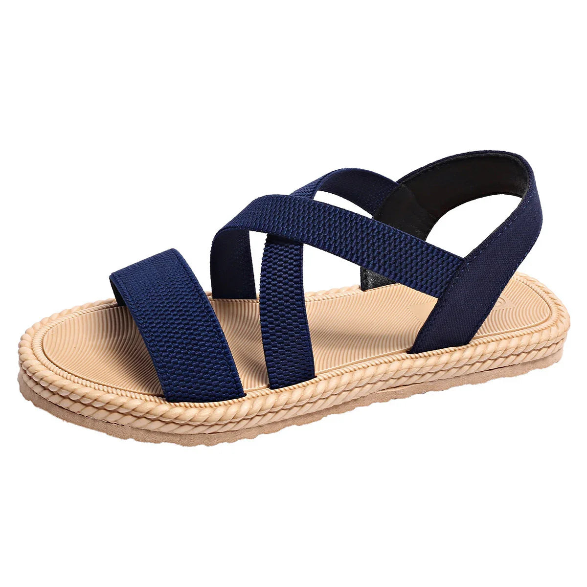 Women's Elastic Band Casual Student Plus Size Beach Roman Sandals - VAleG