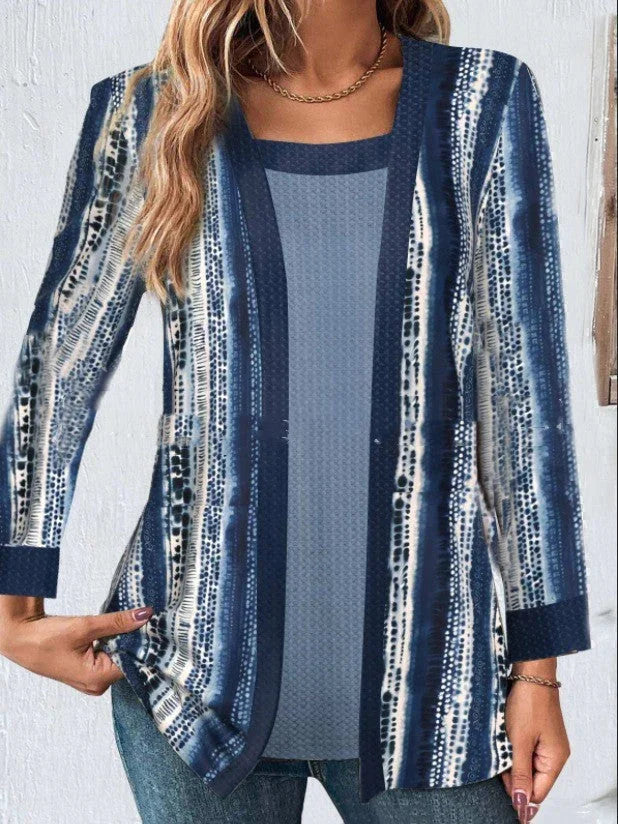 Women's Hollow-out Sleeves Cotton And Linen Buckle-free Cardigan Coat - VAleG