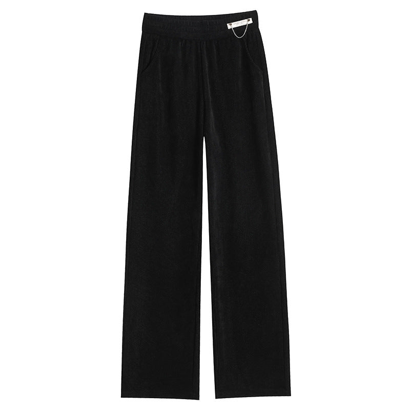 Pantaloni della tuta casual dritti con mop cadente