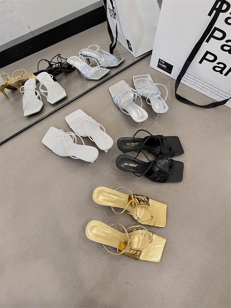 Women's Flip-toe Stiletto Heel Fashion Sandals - VAleG