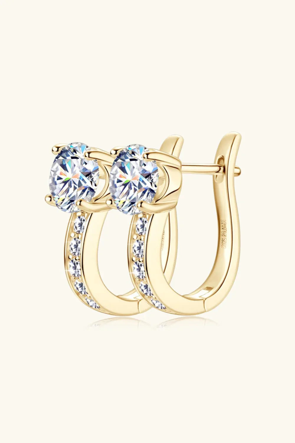 2 Carat Moissanite 925 Sterling Silver Earrings - VAleG
